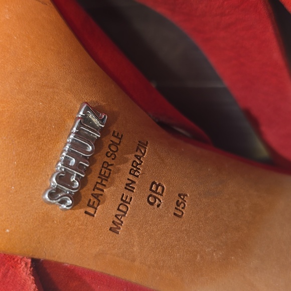 SCHULTZ MOLLYNA SCARLETT leather SLINGBACKS #79 - Picture 9 of 10